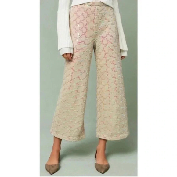 Anthropologie ett:twa Showstopper Sequined Pants NWT Size 2 - Picture 1 of 8
